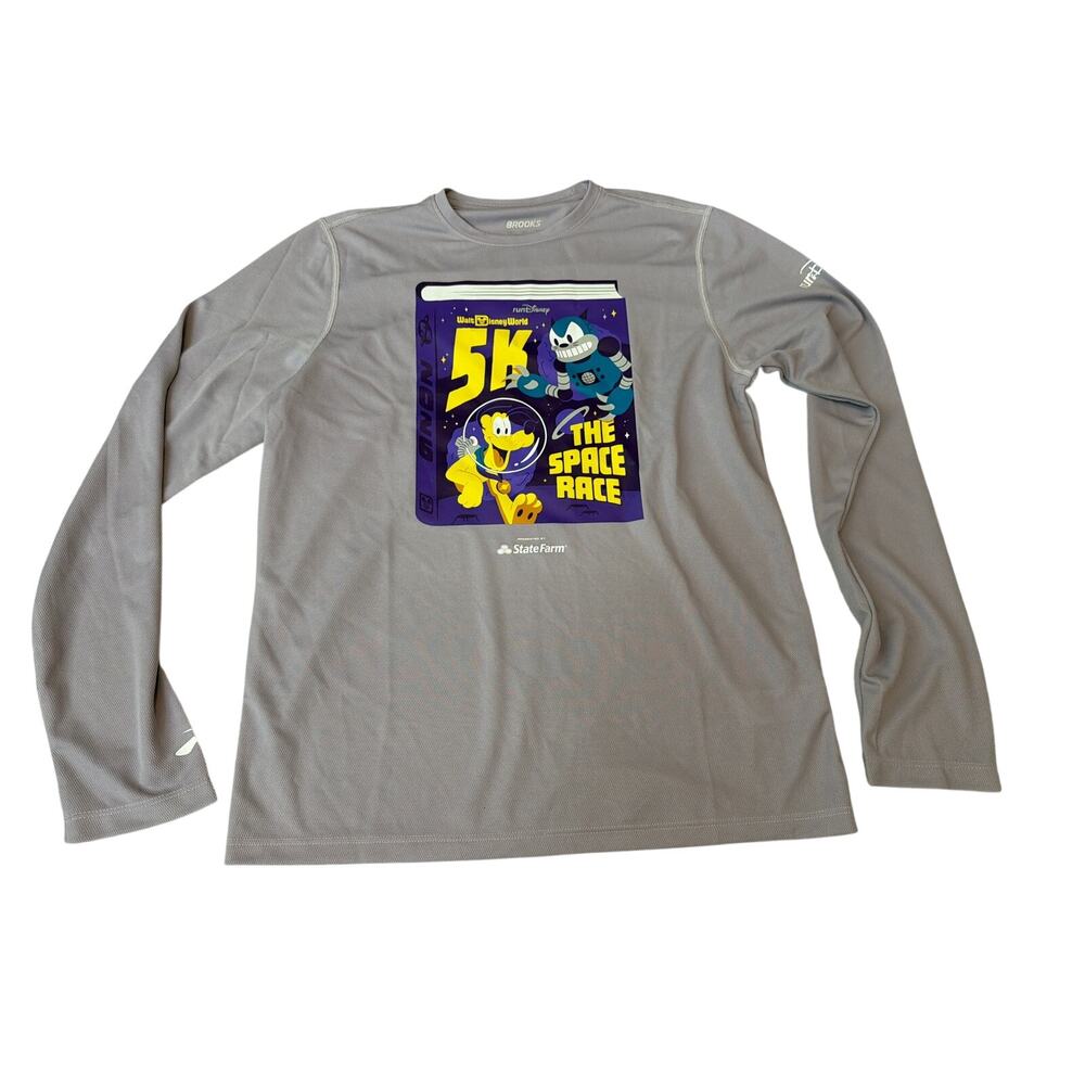Walt Disney World Run Disney Brooks Running Shirt Youth XL Pluto Space Race